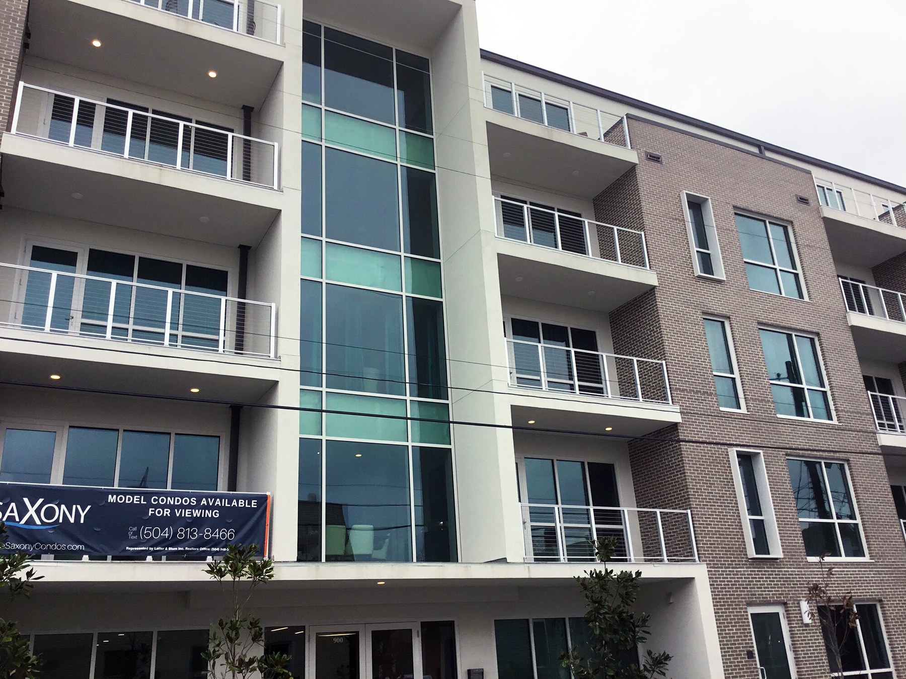 Mixed-use building exterior finish